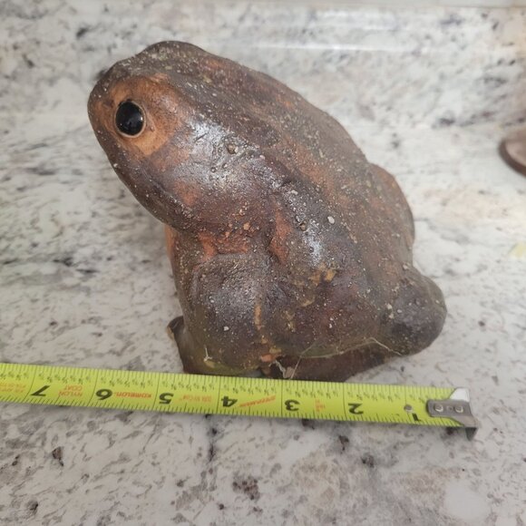 Vintage Shigaraki Pottery Japan Rustic Ceramic Frog Garden Ornament Figurine - Picture 8 of 8